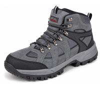 Mens Womens Johnscliffe Hiking Walking Boots Waterproof Suede Ankle Lace Up Grey