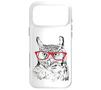 Mens Womens Kids Funny Red Glasses Great Horned Owl Lover Case for iPhone 17 Pro Max