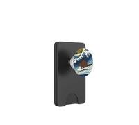 Mens Womens Kids Funny Surfing A Great Wave Beaver Lover PopSockets PopWallet for MagSafe