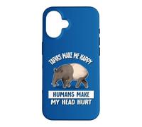 Mens Womens Kids Humans Hurt Head Tapirs Make Me Happy Case for iPhone 16