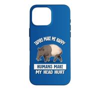 Mens Womens Kids Humans Hurt Head Tapirs Make Me Happy Case for iPhone 16 Pro Max