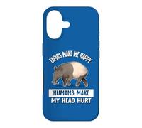Mens Womens Kids Humans Hurt Head Tapirs Make Me Happy Case for iPhone 17