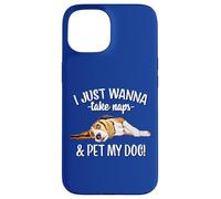 Mens Womens Kids Wanna Take Naps and Pet My Beagle Dog Lover Case for iPhone 15