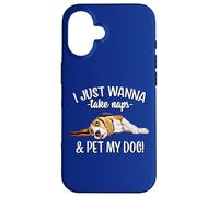 Mens Womens Kids Wanna Take Naps and Pet My Beagle Dog Lover Case for iPhone 16
