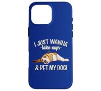 Mens Womens Kids Wanna Take Naps and Pet My Beagle Dog Lover Case for iPhone 16 Pro Max