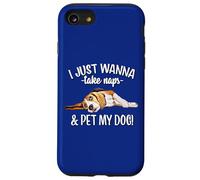 Mens Womens Kids Wanna Take Naps and Pet My Beagle Dog Lover Case for iPhone SE (2020) / 7 / 8