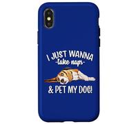 Mens Womens Kids Wanna Take Naps and Pet My Beagle Dog Lover Case for iPhone X/XS