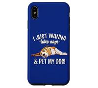 Mens Womens Kids Wanna Take Naps and Pet My Beagle Dog Lover Case for iPhone XS Max