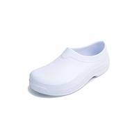 Mens Womens Kitchen Chef Shoes, Oil Resistant Waterproof Slip On Shoe Safety Boot, Restaurant Work Shoes, for Hospital Nurse Food Service Shoes (Color : White, Size : 8.5 UK)