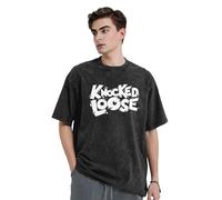 Men's Women's Knocked Music Band Cotton T-Shirts Vintage Washed Sleeve Tops Unisex Drop Shoulder Fashion Short Tee