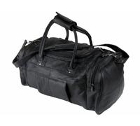 Mens Womens Leather Multi Zip Holdall Travel Hoilday
