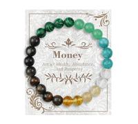 Men's & Women's Money Attraction Multi-Gemstone Bracelet, Lucky Energy Bracelet Encourage Gift for Men or Women