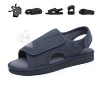 Men's Women's Open Toe Diabetic Sandals Extra Wide Width Lightweight Adjustable Orthopedic Shoes Elderly Shoes for Arthritis Swollen Feet