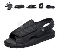 Men's Women's Open Toe Diabetic Sandals Extra Wide Width Lightweight Adjustable Orthopedic Shoes Elderly Shoes for Arthritis Swollen Feet