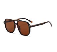 Mens Womens Retro Square Sunglasses Fashionable Plastic Frame Double Beam Large Square Frame Unisex Sunglasses From The 90s (Style 2,One size)