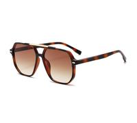 Mens Womens Retro Square Sunglasses Fashionable Plastic Frame Double Beam Large Square Frame Unisex Sunglasses From The 90s (Style 3,One size)