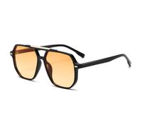 Mens Womens Retro Square Sunglasses Fashionable Plastic Frame Double Beam Large Square Frame Unisex Sunglasses From The 90s (Style 4,One size)