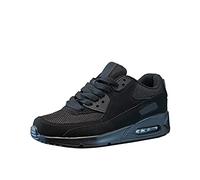 Mens Womens Shock Absorbing Air Running Trainers Jogging Gym Fitness Trainer Memory Foam Insoles UK Size Black