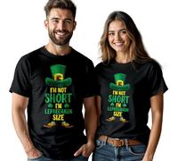 Mens Womens Short Leprechaun Size Funny St.Patricks Day T-Shirts Tee Irish Green Parade Outfit #STPD Unisex Medium