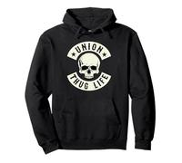 Mens Womens Skull Retro Vintage Pro Union Thug Pullover Hoodie