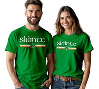 Mens Womens Sláinte Irish Funny St. Patricks Day T-Shirts Tee Irish Parade Outfit #STPD Ladies L Kelly Green