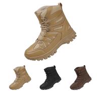 Men's Women's Snow Boots, Winter Boots, Warm Lined Winter Shoes, Non-Slip, Waterproof, Lightweight Boots, Lightweight Hiking Boots, Non-Slip Combat Shoes, Safty Safety Shoes, Hiking Boots, khaki, 9.5