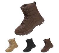 Men's Women's Snow Boots, Winter Boots, Warm Lined Winter Shoes, Non-Slip, Waterproof, Lightweight Boots, Lightweight Hiking Boots, Non-Slip Combat Shoes, Safty Safety Shoes, Hiking Boots, coffee, 9.5
