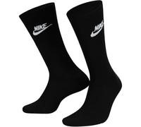 Men's Women's Socks NIKE Cushioned Crew 3 Pack Black size UK 8-11 EURO 42-46