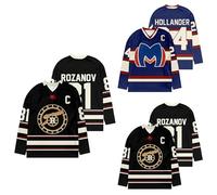 Men's Women's Sport Pullover, Heated Rivalry Hockey Jersey Shane Hollander + Ilya Rozanov Jersey Vneck Shirt, Hudson Williams & Connor Storrie Fan Merch (UK, Alpha, L, Regular, Regular, black)