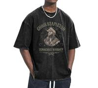Men's Women's Stapleton Singer Chris T-Shirts Vintage Short-Sleeved Tee Shirts Versatile Hip Hop Street Cool Oversized 100% Pure Cotton Printed Top Tees
