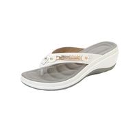 Men's Women's Toe Post Mules, Orthopaedic Flip Flops, Bathing Slippers, Pool Shoes, Walking Sandals, Thick Sole Height Slippers, Non-Slip Sandals, Slippers, Beach Shoes, Leisure Shoes, White, 9 UK