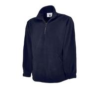 Uneek UC602 Premium 1/4 Zip Micro Fleece Jacket 380GSM Navy M Colour: M