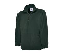 Uneek UC602 Premium 1/4 Zip Micro Fleece Jacket 380GSM Bottle Green XS XS