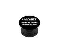 Mens Womens Unionize United We Bargain Divided Beg Union Rep PopSockets Adhesive PopGrip