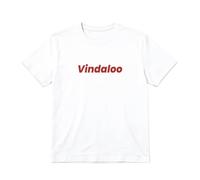 Mens Womens Vindaloo England Tee - XX-Large - White Lightweight Cotton T-Shirt with Red Anthem Lettering - Unisex Adults Pub Footy Supporter Top