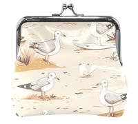 Mens Womens Vintage Surfer Dove Surfer Surf Pigeon Chic Vintage Dove Leather Buckle Wallet, Chic Surf Dove, Classic