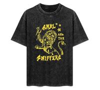 Men's Women's Washed Vintage T Shirt Amyl and The Sniffers Comfort to Me Punk Rock Australian Unisex Antique Wash T-Shirts Black XXL