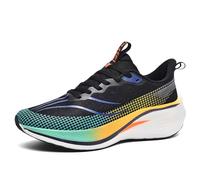 Mens Womens Wide Toe Box High Hand Support Lightweight Breathable Mesh Sneakers, black, 10.5 UK