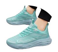 Mens Womens Wide Toe Box High Hand Support Lightweight Breathable Mesh Sneakers, sky blue, 8 UK