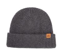 Men's & Women's Winter Fisherman Beanie Merino Wool Blend Knit Cap Big Heads Waffle Hat for Cold-Weather Warm Grey XL/XXL