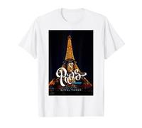 Men's Women's Youth Real Paris France Eiffel Tower Graphic Value Graphic T-Shirt, Men, White, L