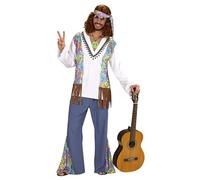 Mens Woodstock Hippie Man Costume Small UK 38/40" for 60s 70s Hippy Fancy Dress