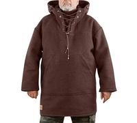 Men's Wool Heavy Coat, Winter Men's Leisure Jacket, Hooded Sweatshirt S-5XL Brown