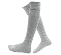 Mens Wool Kilt Hose Socks Made in Scotland Knee high traditional Scottish Occassions, Wedding, Kilt Walk, Leg Warmers Highland Wear (as8, alpha, m, l, regular, regular, Grey)