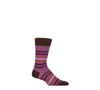 FALKE Men's Tinted Stripe M So Wool Cotton Patterned 1 Pair Socks, Purple Passion 8893, 5.5-8