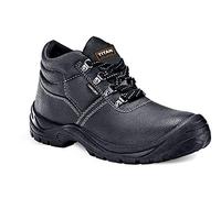 Mens Work Boots Steel Toe Caps Chukka Boots Titan Mercury Black Chukka Industrial Safety Boots, 4 UK SBP, SRC