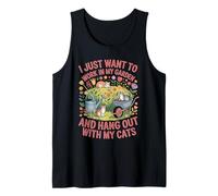 Mens Work in My Garden Cat Kitten Horticulture Plant Gardener Tank Top