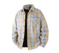 Men's Work Jacket, Men's Long Sleeve Shirt Lapel Collar Casual Large Size with Pocket Coat Chic Everyday Classics Loose Fit Passe-partout Jackets