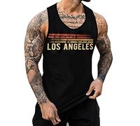 Mens Work Out Tank Tops Loose Vest Top Mesh Comfortable Letter Printing 3d Digital Printing Casual Loose Men'S Tank Top Mens Thin T Shirts (Black, L)