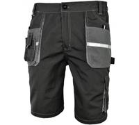 Men's Work Protective Shorts -Euroclassic- Combat Style Workwear - Multipockets / Elastic Waist / Strong Dense Weave (36-38Inch)